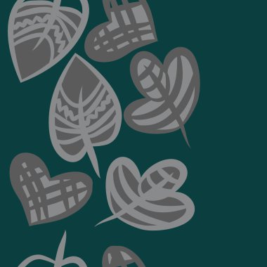 Soyut basit yaprakların kusursuz deseni