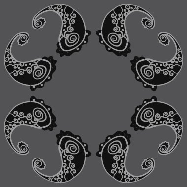 kopya alanı ile soyut basit çiçek deseni