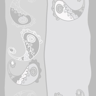 Renkli paisley süs ile dikişsiz desen