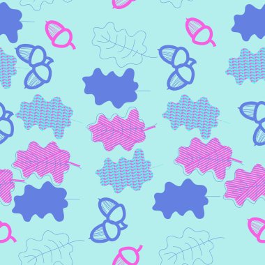 soyut basit meşe palamudu desen 