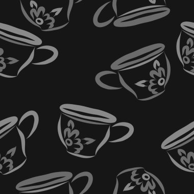 Soyut renkli çay bardakları Dikişsiz desen 