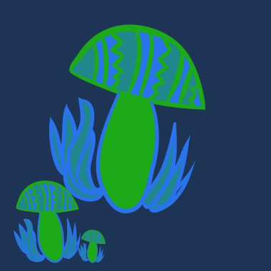 Soyut basit mantar Dikişsiz desen