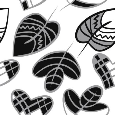 Soyut renkli yaprakları Dikişsiz deseni