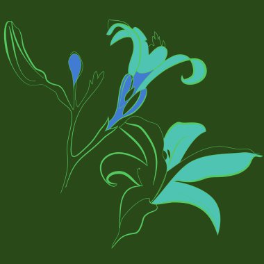 kopya alanı ile soyut basit çiçek deseni