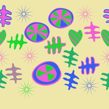 Soyut renkli noel temasının kusursuz deseni