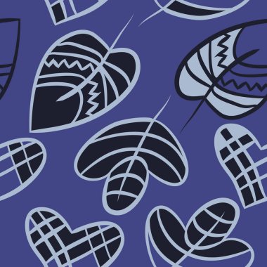 Soyut renkli yaprakları Dikişsiz deseni