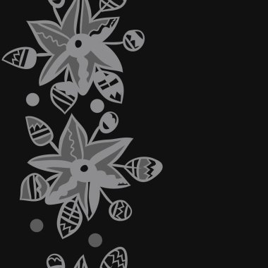 Soyut basit çiçeklerin kusursuz deseni