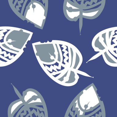 Soyut basit yaprakların kusursuz deseni