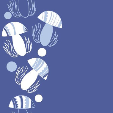 Soyut basit mantar Dikişsiz desen