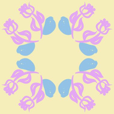 Soyut basit çiçeklerin kusursuz deseni