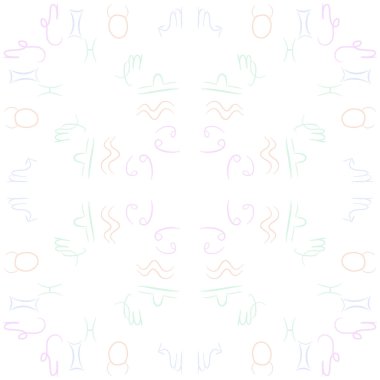 Soyut basit kaligrafi Dikişsiz desen