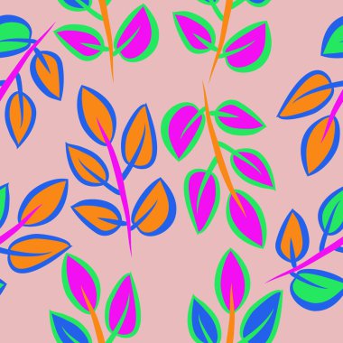 Soyut basit yaprakların kusursuz deseni