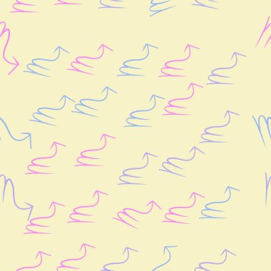 Akrep, oğlak burçlarının dikişsiz deseni. Vektör çizimi