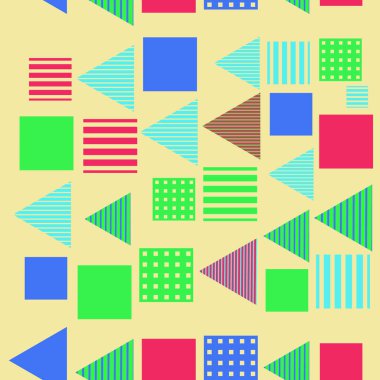 Soyut yatay geometrik desen Dikişsiz deseni