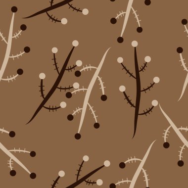 Soyut renkli dalları Dikişsiz desen