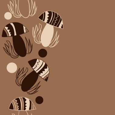 Soyut basit mantar Dikişsiz desen