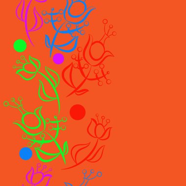 Soyut basit çiçeklerin kusursuz deseni