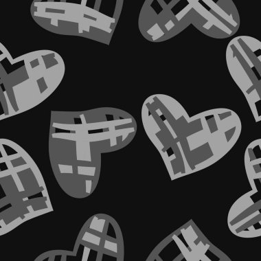 Renkli kalpler ile dikişsiz vektör illüstrasyon