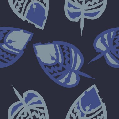 Soyut basit yaprakların kusursuz deseni