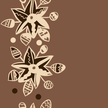 Soyut basit çiçeklerin kusursuz deseni