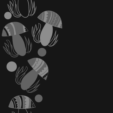 Soyut basit mantar Dikişsiz desen