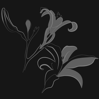 kopya alanı ile soyut basit çiçek deseni