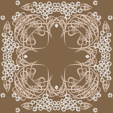 kopya alanı ile soyut basit çiçek deseni