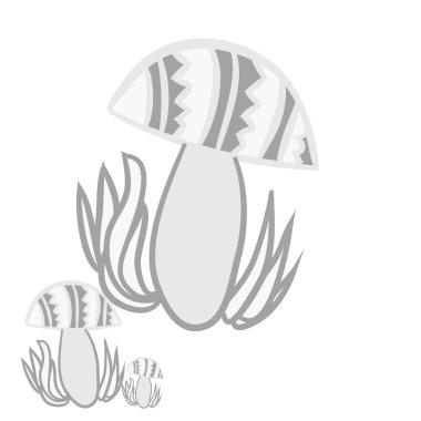 Soyut basit mantar Dikişsiz desen