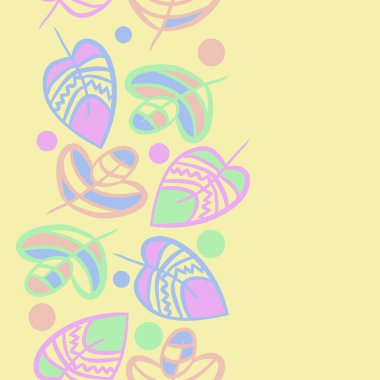 Soyut basit yaprakların kusursuz deseni