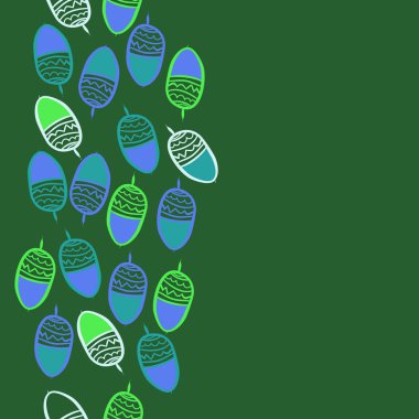 Meşe palamudu dikişsiz desen, çizgili.