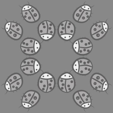 kopya alanı ile soyut basit böcekler desen