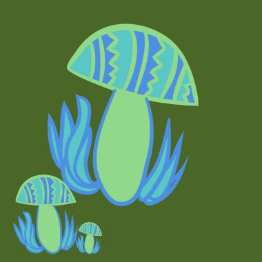 Soyut basit mantar Dikişsiz desen