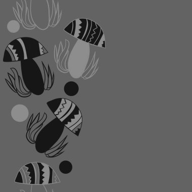 Soyut basit mantar Dikişsiz desen