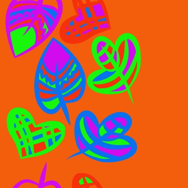 kopya alanı ile soyut basit çiçek deseni