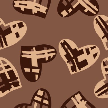 Renkli kalpler ile dikişsiz vektör illüstrasyon