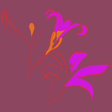 kopya alanı ile soyut basit çiçek deseni