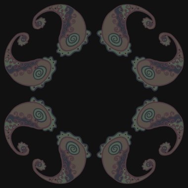 kopya alanı ile soyut basit çiçek deseni