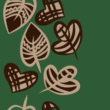 Soyut basit yaprakların kusursuz deseni