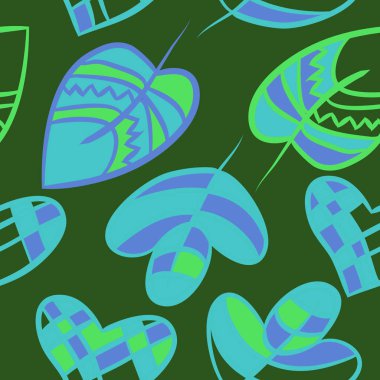 Soyut renkli yaprakları Dikişsiz deseni