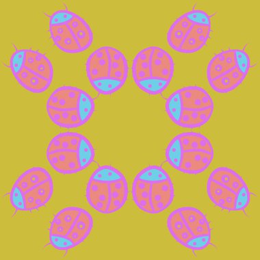 kopya alanı ile soyut basit böcekler desen