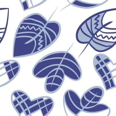 Soyut renkli yaprakları Dikişsiz deseni