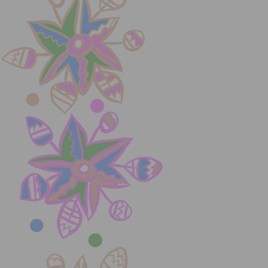 Soyut basit çiçeklerin kusursuz deseni