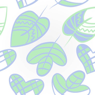 Soyut renkli yaprakları Dikişsiz deseni