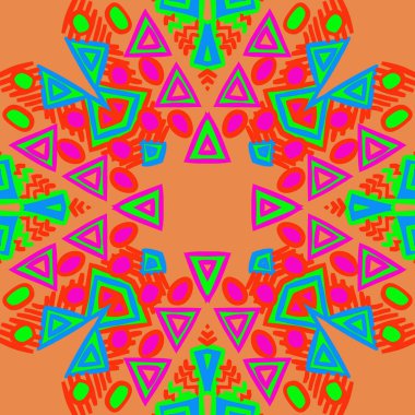 Renkli kaleydoskop deseni ile vektör illüstrasyon