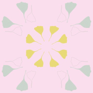 kopya alanı ile soyut basit çiçek deseni