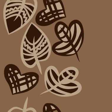 Soyut basit yaprakların kusursuz deseni