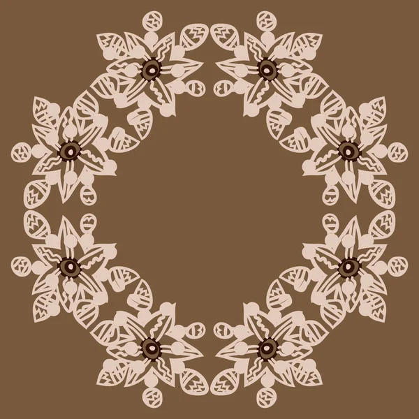 抽象的な花のフレームのシームレスなパターン — ストックベクタ