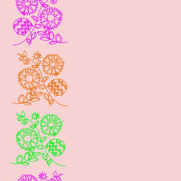 抽象的な花の背景の継ぎ目が無いパターン — ストックベクタ