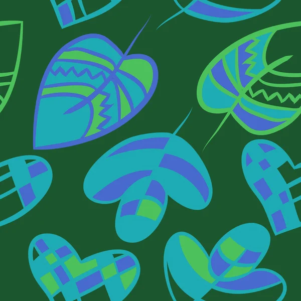 Soyut renkli yaprakları Dikişsiz deseni