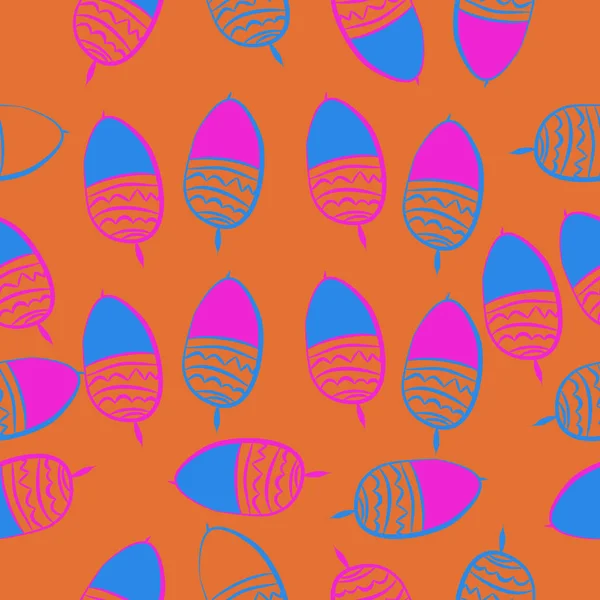 Meşe palamudu sorunsuz desen etiketleri. Elle çizilmiş.